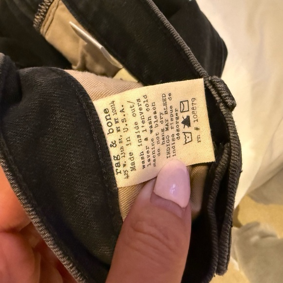 rag & bone Women's Black Distressed Skinny Jeans - Picture 5 of 6